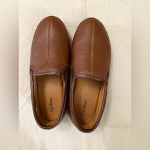 L.L. Bean Men's Brown Elk Hide Slippers EUC